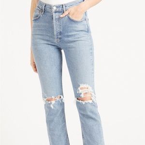 Agolde Riley high rise straight jeans